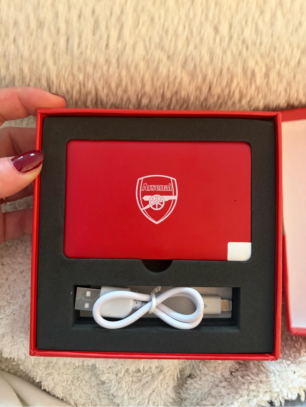 Red Arsenal Power Bank with Logo